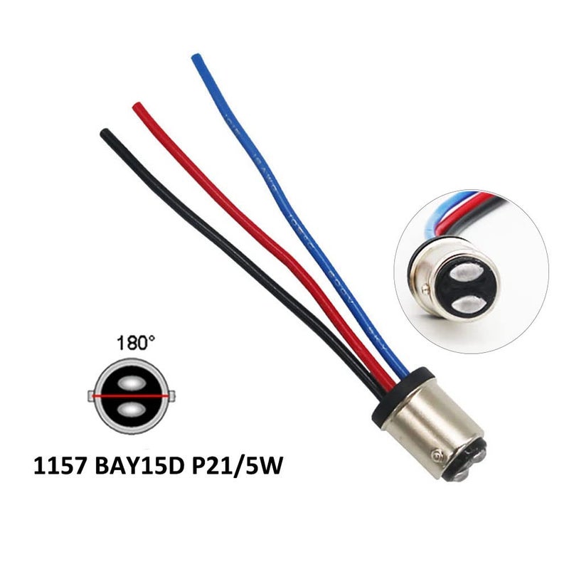 YSY 4Pcs Details about BA15S 1156 BAY15D 1157 Male Adapter connector socket Wiring Harness For Tail Lamp Headlight Signal Retrofit (1157) - Image 2